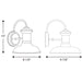 Myhouse Lighting Progress Lighting - P5721-14 - One Light Wall Lantern - Brookside - Cognac