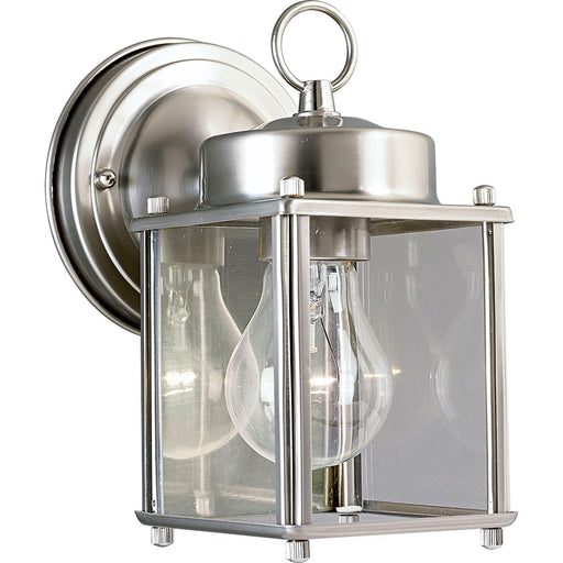 Myhouse Lighting Progress Lighting - P5607-09 - One Light Wall Lantern - Flat Glass Lantern - Brushed Nickel