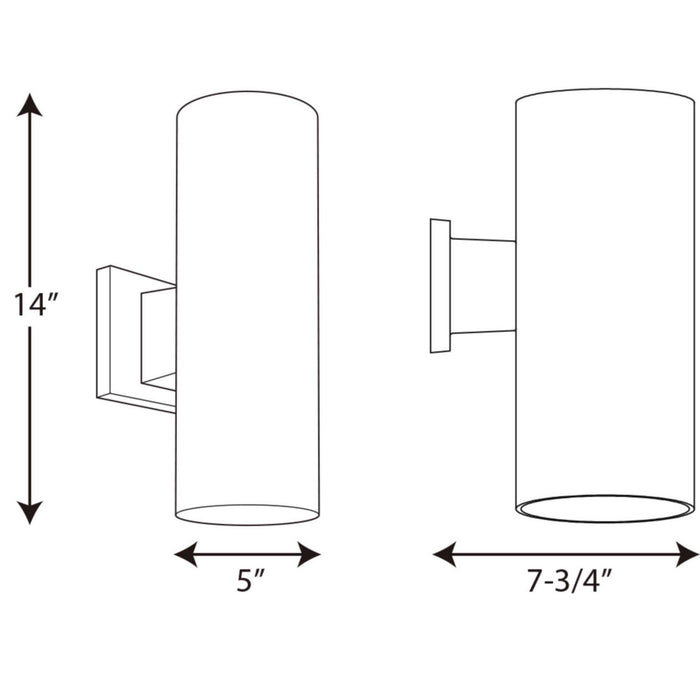 Myhouse Lighting Progress Lighting - P5713-30 - Two Light Outdoor Wall Mount - Cylinder - White