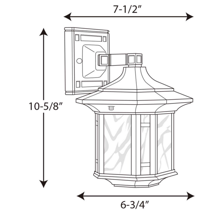 Myhouse Lighting Progress Lighting - P5628-46 - One Light Wall Lantern - Arts And Crafts - Weathered Bronze