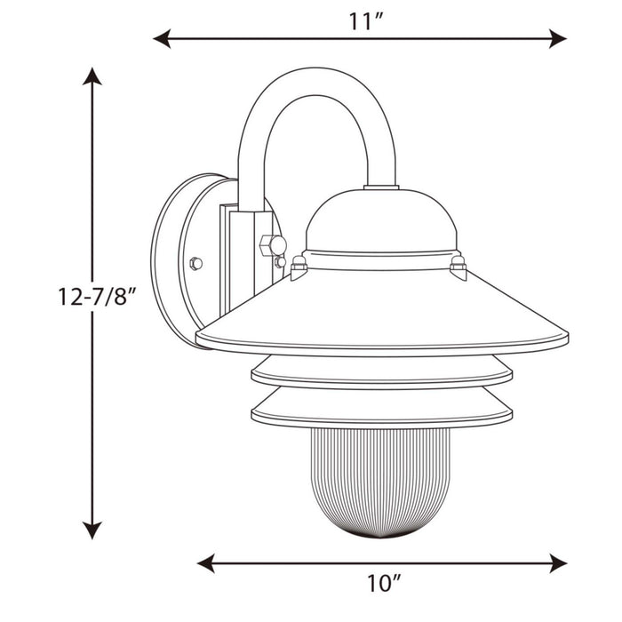 Myhouse Lighting Progress Lighting - P5645-30 - One Light Wall Lantern - Newport - White