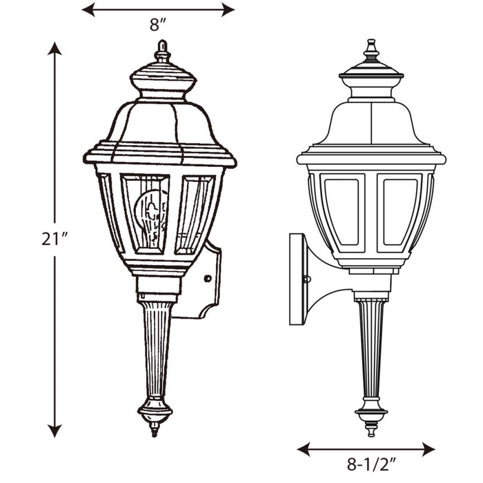 Myhouse Lighting Progress Lighting - P5738-31 - One Light Wall Lantern - Non-Metallic Incandescent - Black