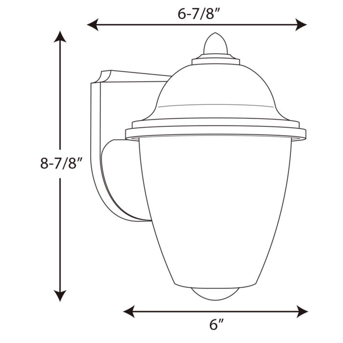 Myhouse Lighting Progress Lighting - P5844-30 - One Light Wall Lantern - Polycarbonate Outdoor - White