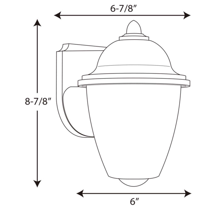 Myhouse Lighting Progress Lighting - P5844-31 - One Light Wall Lantern - Polycarbonate Outdoor - Black
