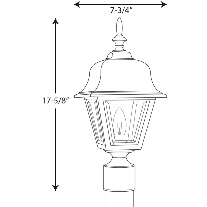 Myhouse Lighting Progress Lighting - P5456-31 - One Light Post Lantern - Non-Metallic Incandescent - Black