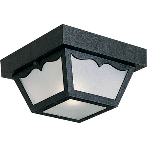 Myhouse Lighting Progress Lighting - P5744-31 - One Light Outdoor Flush Mount - Ceiling Mount - Polycarbonate - Black