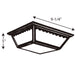 Myhouse Lighting Progress Lighting - P5729-31 - Two Light Outdoor Flush Mount - Ceiling Mount - Black