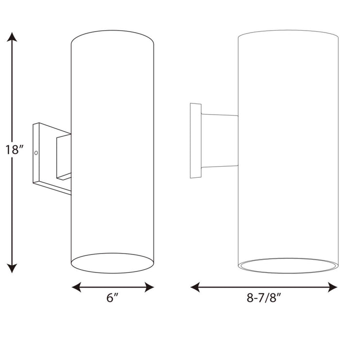 Myhouse Lighting Progress Lighting - P5642-82 - Two Light Wall Lantern - Cylinder - Metallic Gray