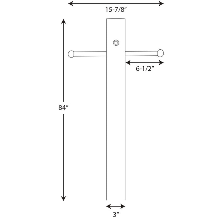 Myhouse Lighting Progress Lighting - P5391-31PC - Outdoor Post - Outdoor Posts - Black