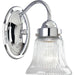 Myhouse Lighting Progress Lighting - P3287-15 - One Light Bath Bracket - Fluted Glass-Clear - Polished Chrome