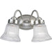 Myhouse Lighting Progress Lighting - P3288-09 - Two Light Bath Bracket - Fluted Glass-Clear - Brushed Nickel