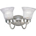 Myhouse Lighting Progress Lighting - P3288-09 - Two Light Bath Bracket - Fluted Glass-Clear - Brushed Nickel