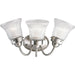 Myhouse Lighting Progress Lighting - P3289-09 - Three Light Bath Bracket - Fluted Glass-Clear - Brushed Nickel