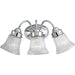 Myhouse Lighting Progress Lighting - P3289-15 - Three Light Bath Bracket - Fluted Glass-Clear - Polished Chrome