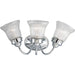 Myhouse Lighting Progress Lighting - P3289-15 - Three Light Bath Bracket - Fluted Glass-Clear - Polished Chrome