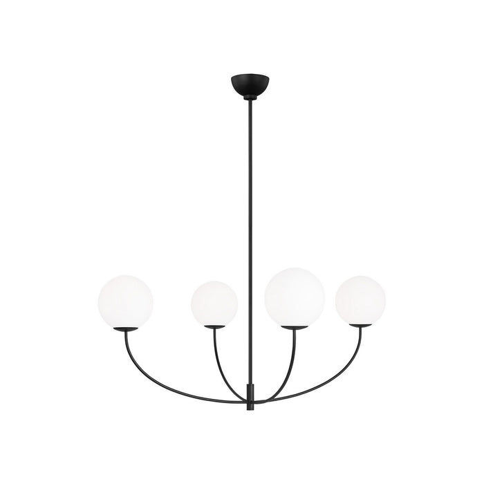 Myhouse Lighting Visual Comfort Studio - AEC1124MBK - Four Light Chandelier - Galassia - Midnight Black