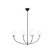 Myhouse Lighting Visual Comfort Studio - AEC1124MBK - Four Light Chandelier - Galassia - Midnight Black