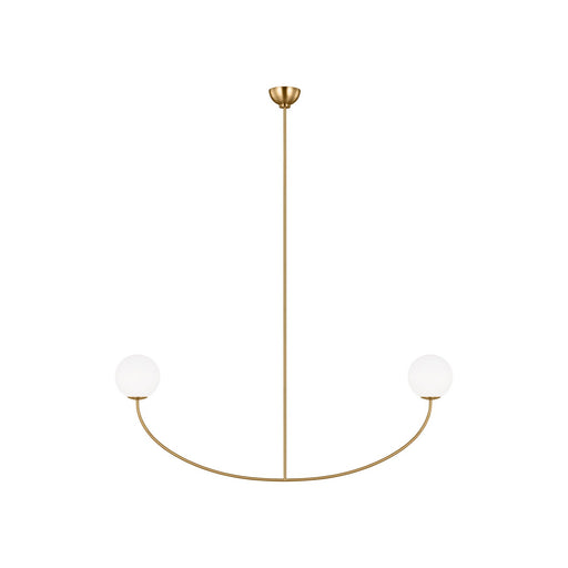 Myhouse Lighting Visual Comfort Studio - AEC1132BBS - Two Light Linear Chandelier - Galassia - Burnished Brass