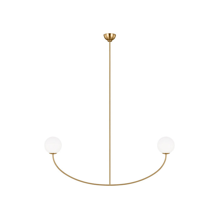 Myhouse Lighting Visual Comfort Studio - AEC1132BBS - Two Light Linear Chandelier - Galassia - Burnished Brass