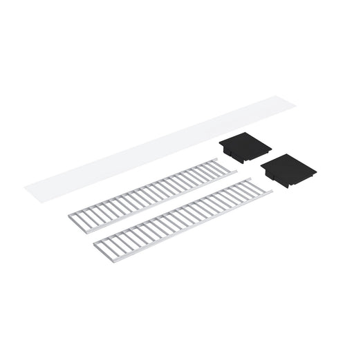 Myhouse Lighting Nora Lighting - NLUD-2LOUVAB - Louver Accessory Set - LED Linear - Aluminum / Black End Caps