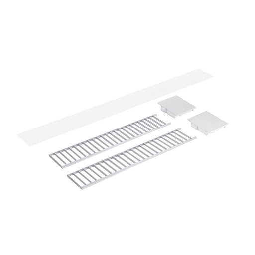 Myhouse Lighting Nora Lighting - NLUD-2LOUVAW - Louver Accessory Set - LED Linear - Aluminum / White End Caps