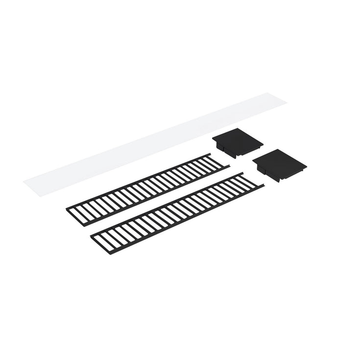 Myhouse Lighting Nora Lighting - NLUD-2LOUVBB - Louver Accessory Set - LED Linear - Black / Black End Caps