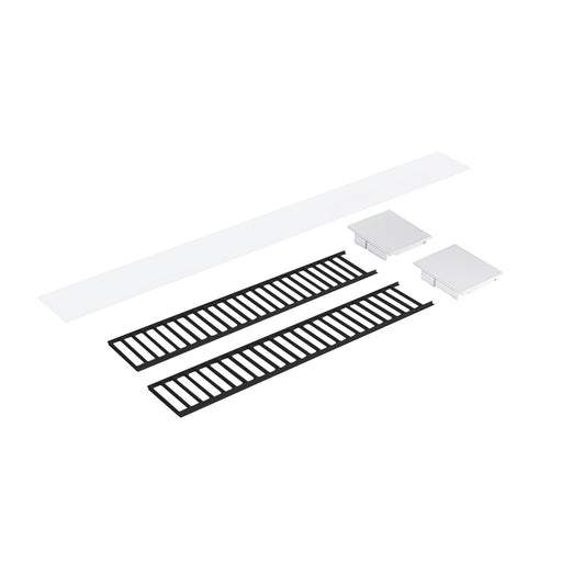 Myhouse Lighting Nora Lighting - NLUD-2LOUVBW - Louver Accessory Set - LED Linear - Black / White End Caps