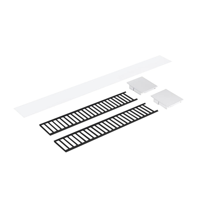 Myhouse Lighting Nora Lighting - NLUD-2LOUVBW - Louver Accessory Set - LED Linear - Black / White End Caps