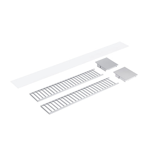 Myhouse Lighting Nora Lighting - NLUD-4LOUVAA - Louver Accessory Set - LED Linear - Aluminum / Aluminum End Caps