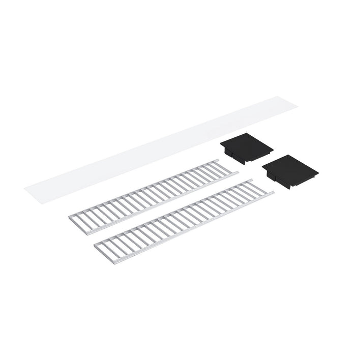 Myhouse Lighting Nora Lighting - NLUD-4LOUVAB - Louver Accessory Set - LED Linear - Aluminum / Black End Caps