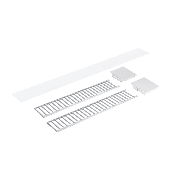 Myhouse Lighting Nora Lighting - NLUD-4LOUVAW - Louver Accessory Set - LED Linear - Aluminum / White End Caps