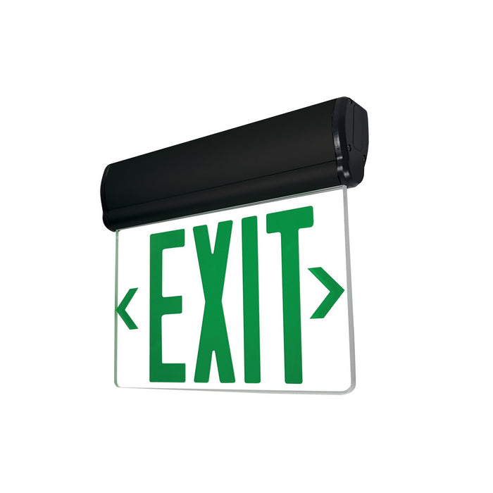Myhouse Lighting Nora Lighting - NX-811-LEDGCB - LED Edge-Lit Exit Sign - Exit - Black