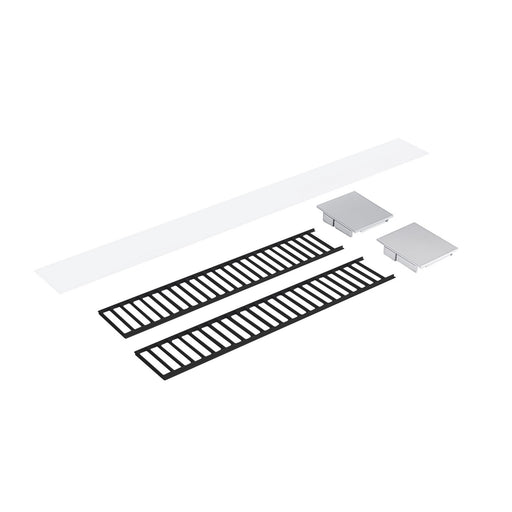 Myhouse Lighting Nora Lighting - NLUD-4LOUVBA - Louver Accessory Set - LED Linear - Black / Aluminum End Caps