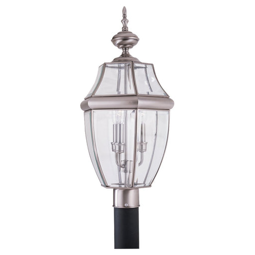 Myhouse Lighting Generation Lighting - 8239-965 - Three Light Outdoor Post Lantern - Lancaster - Antique Brushed Nickel