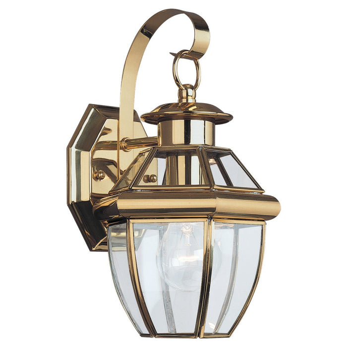 Myhouse Lighting Generation Lighting - 8037-02 - One Light Outdoor Wall Lantern - Lancaster - Polished Brass