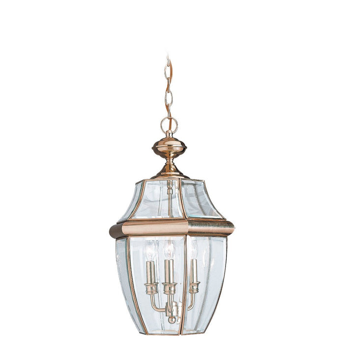 Myhouse Lighting Generation Lighting - 6039-02 - Three Light Outdoor Pendant - Lancaster - Polished Brass