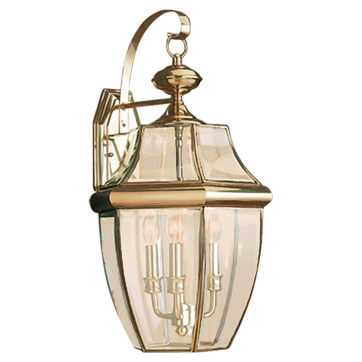 Myhouse Lighting Generation Lighting - 8040-02 - Three Light Outdoor Wall Lantern - Lancaster - Polished Brass