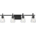 Myhouse Lighting Progress Lighting - P300475-31M - Four Light Bath & Vanity - Martenne - Matte Black