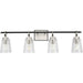 Myhouse Lighting Progress Lighting - P300483-009 - Four Light Bath & Vanity - Cassell - Brushed Nickel