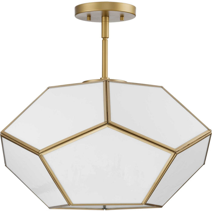 Myhouse Lighting Progress Lighting - P350261-078 - Three Light Flush Mount - Latham - Vintage Gold