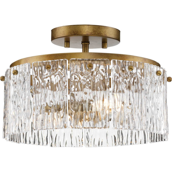 Myhouse Lighting Progress Lighting - P350268-204 - Two Light Flush Mount - Chevall - Gold Ombre