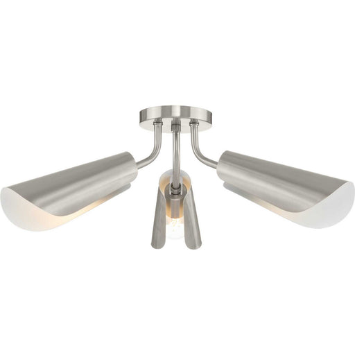 Myhouse Lighting Progress Lighting - P350272-009 - Three Light Flush Mount - Cornett - Brushed Nickel