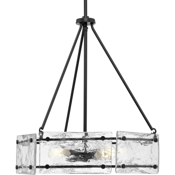 Myhouse Lighting Progress Lighting - P400354-31M - Four Light Chandelier - Rivera - Matte Black