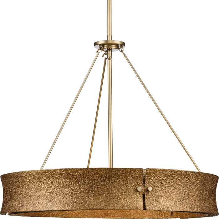 Myhouse Lighting Progress Lighting - P400357-205 - Five Light Chandelier - Lusail - Soft Gold