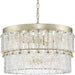 Myhouse Lighting Progress Lighting - P400367-176 - Six Light Chandelier - Chevall - Gilded Silver