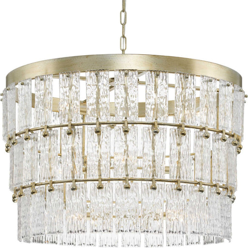 Myhouse Lighting Progress Lighting - P400368-176 - Nine Light Chandelier - Chevall - Gilded Silver