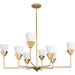 Myhouse Lighting Progress Lighting - P400373-205 - Eight Light Chandelier - Pinellas - Soft Gold