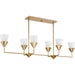 Myhouse Lighting Progress Lighting - P400374-205 - Six Light Island Pendant - Pinellas - Soft Gold
