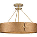 Myhouse Lighting Progress Lighting - P500437-205 - Four Light Pendant - Lusail - Soft Gold