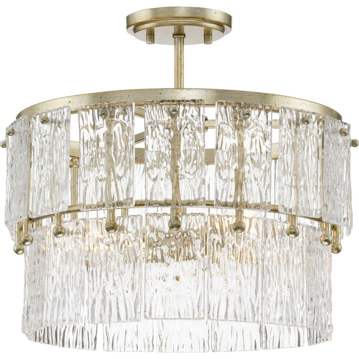 Myhouse Lighting Progress Lighting - P500443-176 - Three Light Pendant - Chevall - Gilded Silver